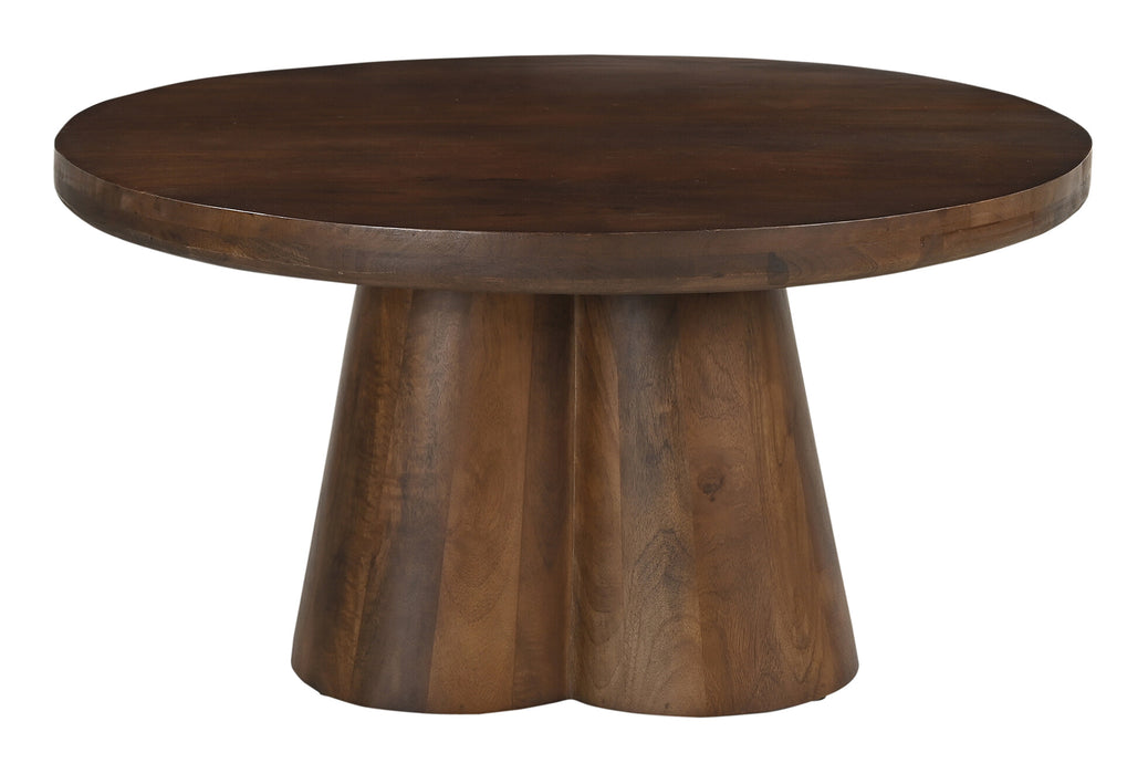 Artistiq Ronde Salontafel Effrey Mangohout, 80cm - Bruin