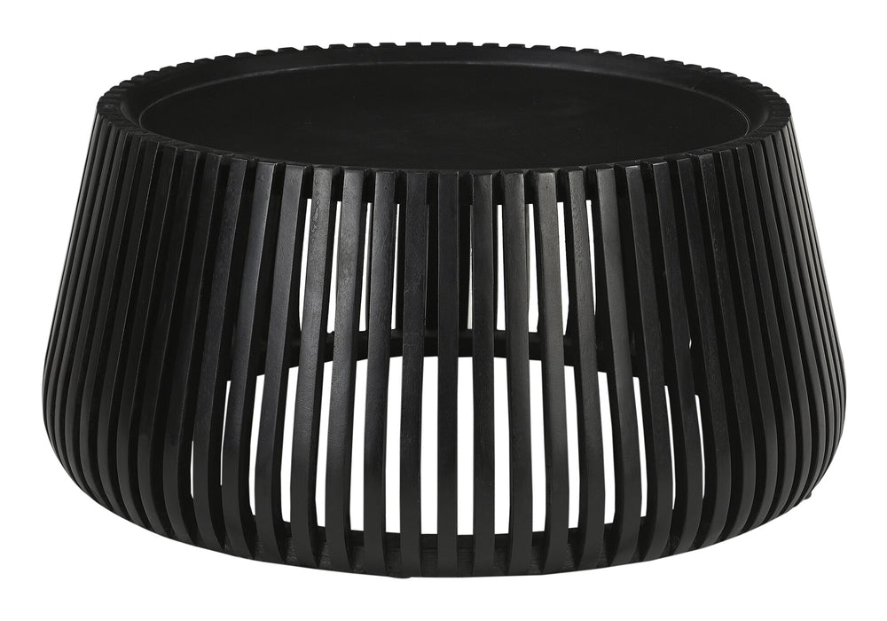 Artistiq Ronde Salontafel Eriverto Mangohout, 80cm - Zwart - ThatLyfeStyle