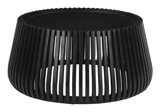 Artistiq Ronde Salontafel Eriverto Mangohout, 80cm - Zwart - ThatLyfeStyle