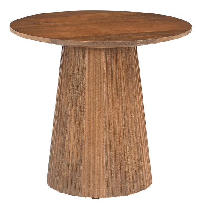 Artistiq Ronde Bijzettafel Dyann Mangohout, 50cm - Bruin