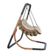 AXI Capri Schommelstoel met frame van hout Hangstoel in Beige voor de tuin voor volwassenen - ThatLyfeStyle