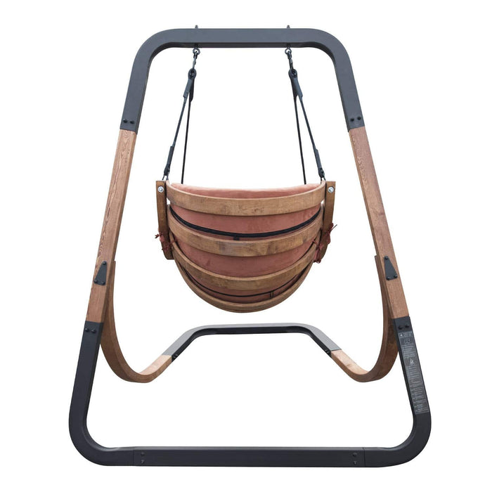 AXI Capri Schommelstoel met frame van hout Hangstoel in Bruin voor de tuin voor volwassenen - ThatLyfeStyle