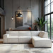 BASE 3-zits Hoekbank Sophan Rechts, 285cm, Cremona stof - Beige - ThatLyfeStyle