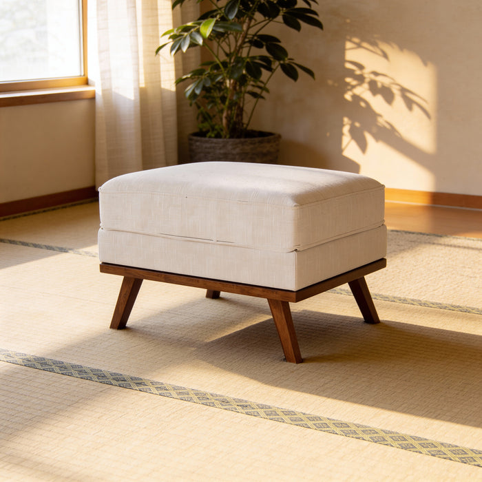 BASE Hocker Kirstan Melva stof - Beige - ThatLyfeStyle
