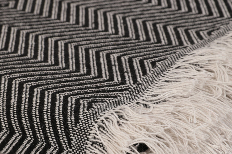 Plaid Will Asir 210x170 zwart geruit katoen - ThatLyfeStyle
