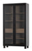 WOOOD Vitrinekast Goos Grenenhout, 200 x 110cm - Zwart