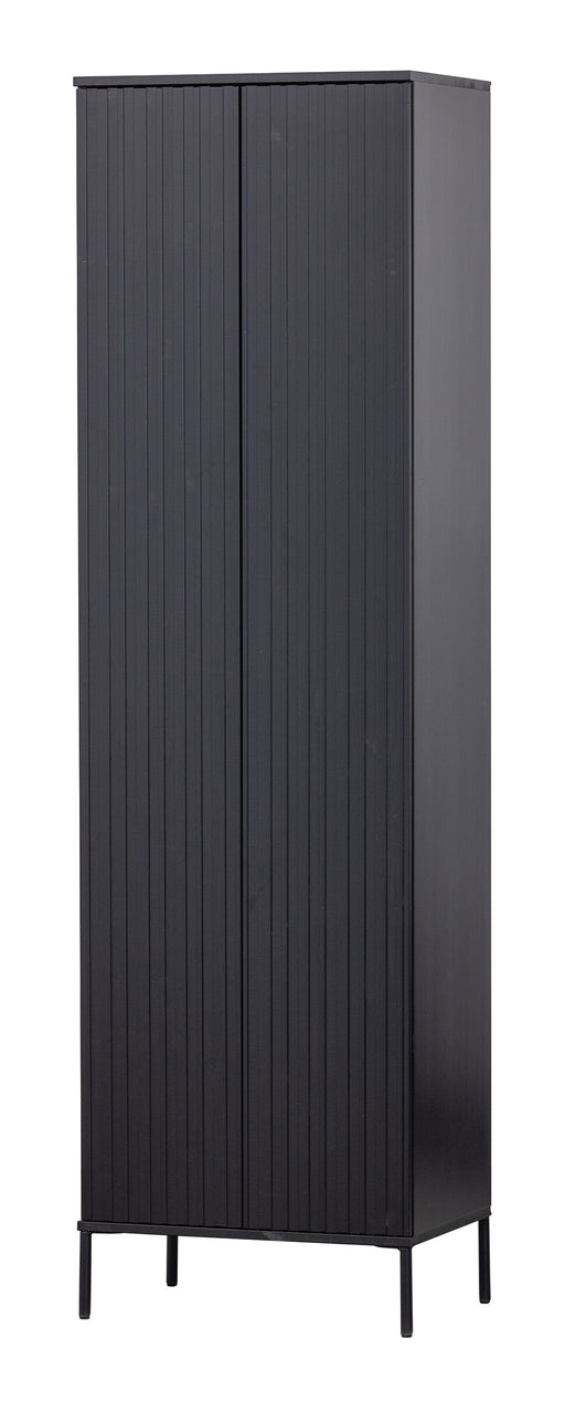 WOOOD Exclusive Opbergkast New Gravure Grenen, 210 x 60cm - Zwart - Japandi
