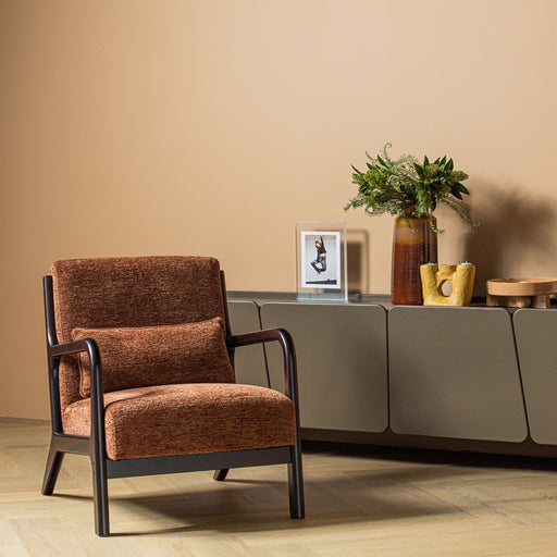 WOOOD Fauteuil Mark Chenille - Bruin - ThatLyfeStyle