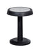 WOOOD Exclusive Bijzettafel Nanne Marmer en mangohout, 36cm - Zwart - Rond
