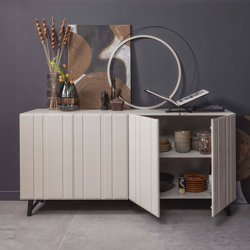 Dressoir Donkerbruin Eikenhout - 180x45x76cm - Nola | Leen Bakker Dressoir Donkerbruin Eikenhout - 180x45x76cm - Nola | Leen Bakker