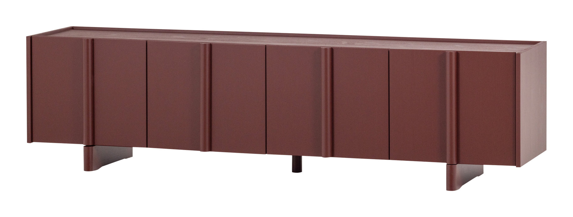 WOOOD TV-meubel Basu Grenen, 200cm - Bordeauxrood