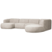 WOOOD Lounge U-Bank Polly Rechts, Woven