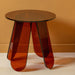 WOOOD Exclusive Ronde Bijzettafel Walt Acryl, 40cm - Warm Bruin