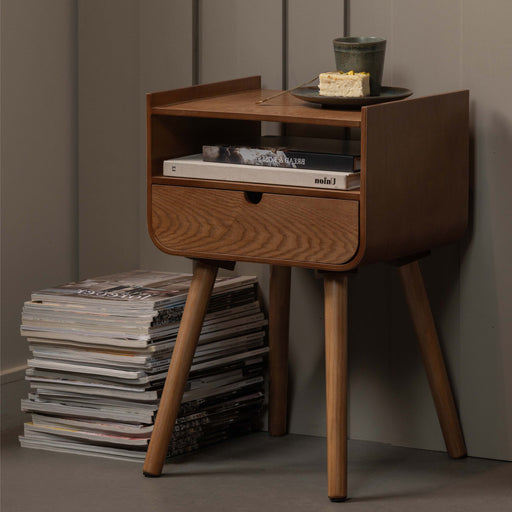 WOOOD Nachtkastje Nils 36 x 30cm - Naturel - ThatLyfeStyle