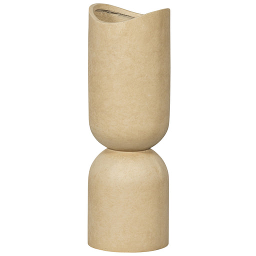 WOOOD Vaas Mosi Fiber Clay, 75cm - Beige - Exclusive - ThatLyfeStyle