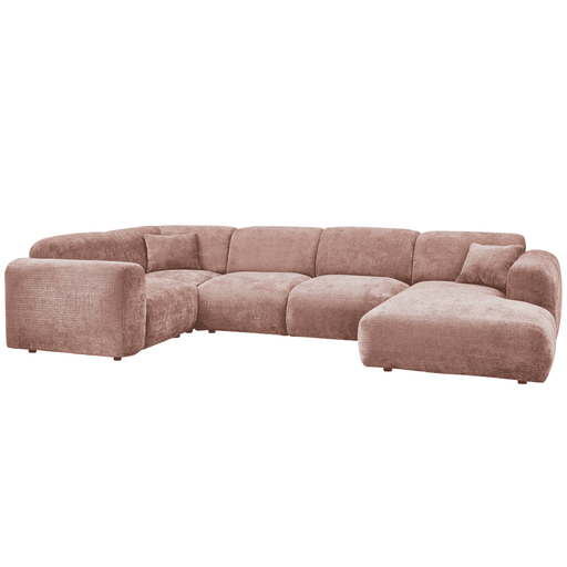 WOOOD Hoekbank Cloud Chenille - Roze