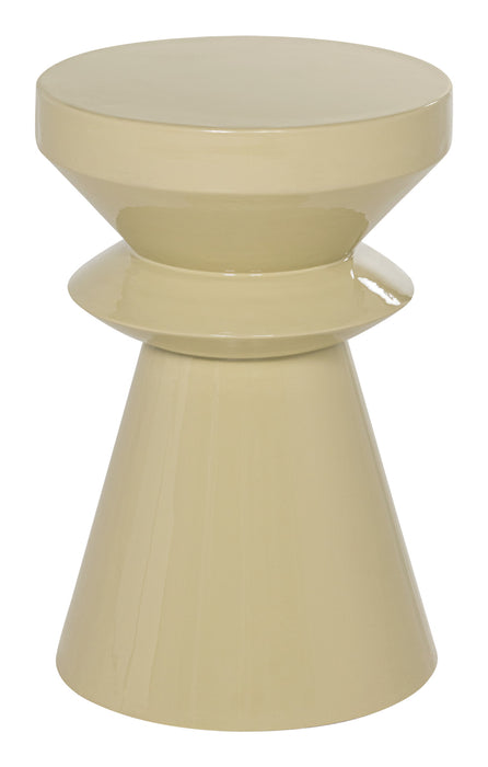 WOOOD Ronde Bijzettafel Fedde 30cm - Lichtgeel