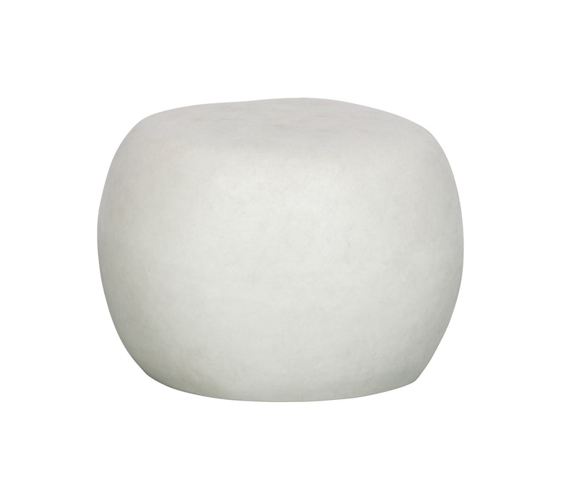 vtwonen Bijzettafel Pebble Betonlook, 50cm - Wit - Rond