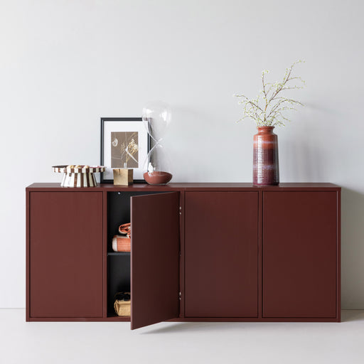 WOOOD Dressoir Merel Grenenhout, 198cm - Bordeaux