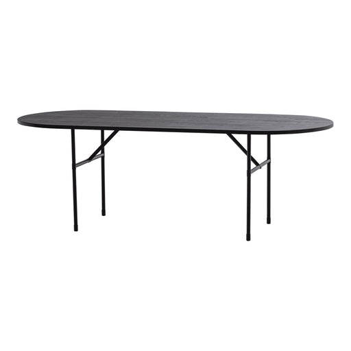 WOOOD Ovale Eettafel Arthur Eikenhout, 220 x 90cm - Zwart - Ovaal - ThatLyfeStyle