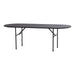 WOOOD Ovale Eettafel Arthur Eikenhout, 220 x 90cm - Zwart - Ovaal