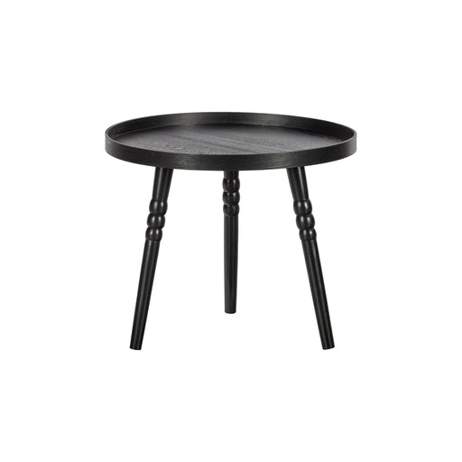 WOOOD Bijzettafel Ponto - Zwart - Rond