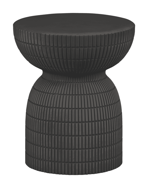 WOOOD Bijzettafel Samson Fiberclay - Bruin - Rond