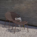WOOOD Outdoor Loungestoel Bruce Set met hocker - Paars/Bruin - ThatLyfeStyle