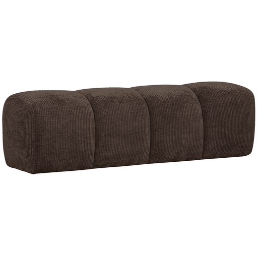 WOOOD Bankje Mojo Geweven Rib - Bruin