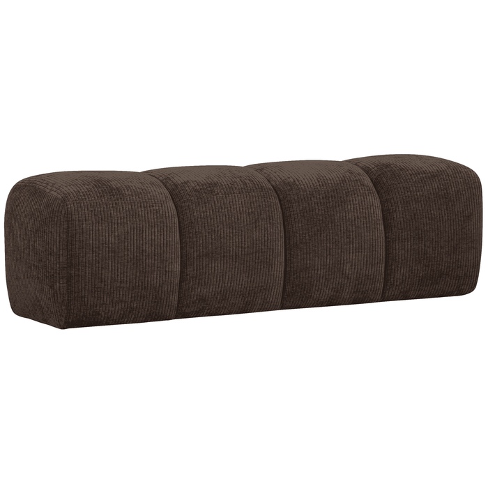 WOOOD Bankje Mojo Geweven Rib - Bruin