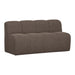 WOOOD Eetkamerbank Mojo Bouclé, 164cm - Bruin Melange