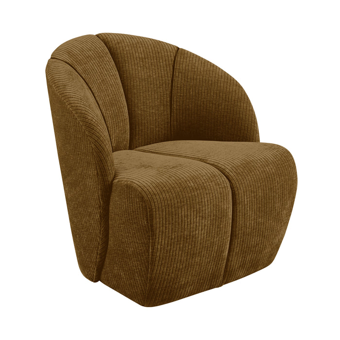 WOOOD Draaifauteuil Mojo Geweven Rib - Honing Geel