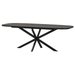 WOOOD Uitschuifbare Eettafel Arros Deens Ovaal, 180-220 x 90cm - Zwart