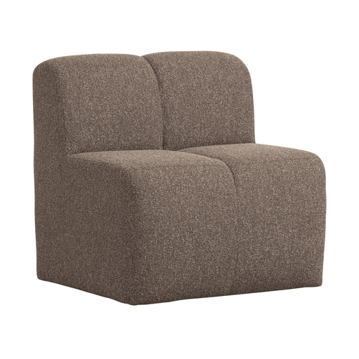 WOOOD Eetkamerbank Mojo Bouclé, 84cm - Bruin Melange