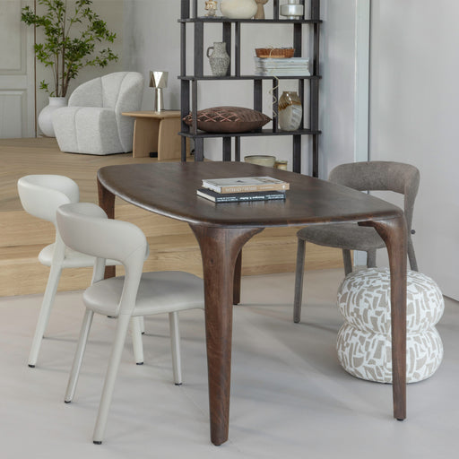 WOOOD Deens Ovale Eettafel Fiore Mangohout, 190 x 95cm - Donkerbruin - Ovaal