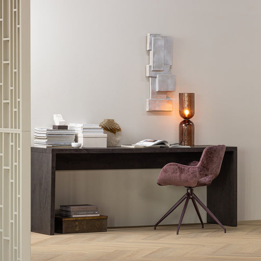 WOOOD Sidetable/Bureau Maan MDF, 200cm - Donkerbruin
