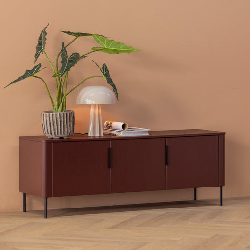 WOOOD TV-meubel Gunnar Grenenhout, 154cm - Bordeaux - ThatLyfeStyle