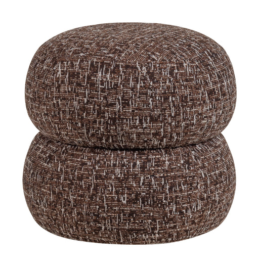 WOOOD Poef Anic 43cm - Donkerbruin melange