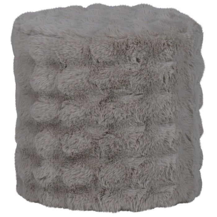 WOOOD Poef Olven Fluffy stof - Naturel