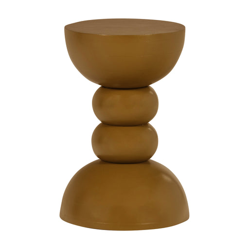 WOOOD Ronde Bijzettafel Miel Mangohout, 35cm - Honinggeel - ThatLyfeStyle