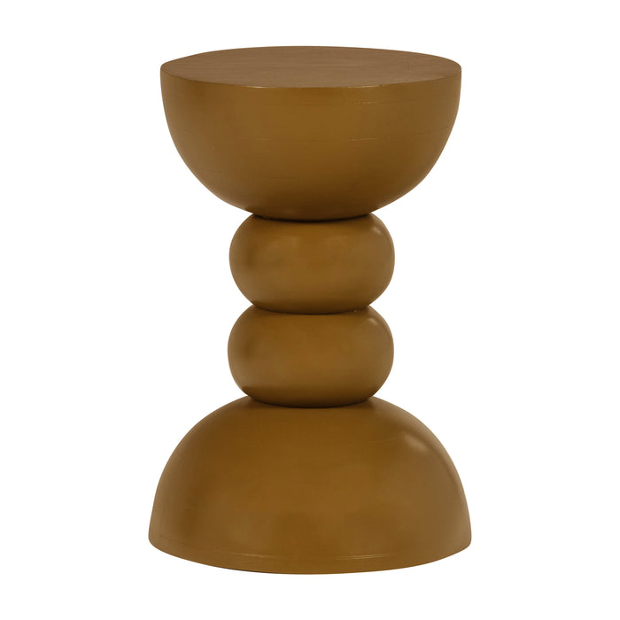 WOOOD Ronde Bijzettafel Miel Mangohout, 35cm - Honinggeel - ThatLyfeStyle
