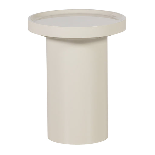 WOOOD Ronde Bijzettafel Veluna 40cm - Zand - Ovaal - ThatLyfeStyle