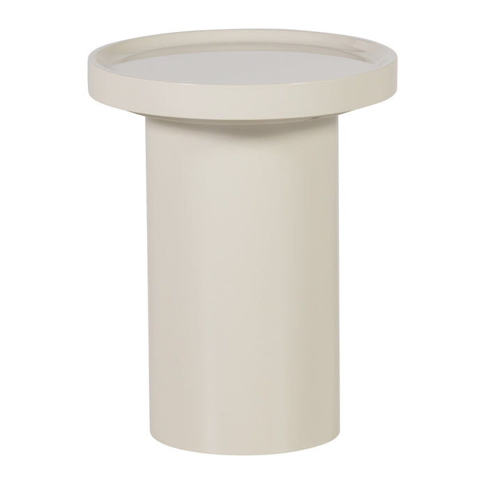 WOOOD Ronde Bijzettafel Veluna 40cm - Zand - Ovaal - ThatLyfeStyle