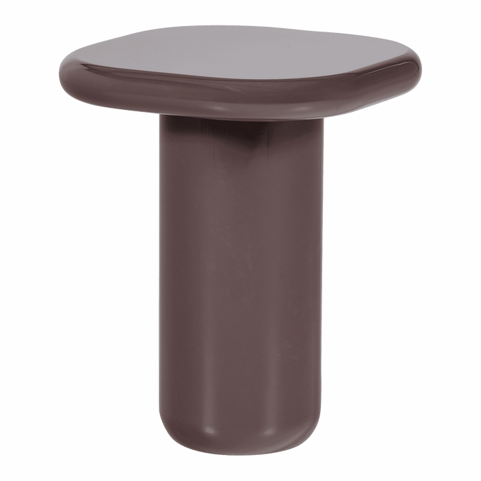 WOOOD Bijzettafel Zava 50 x 50cm - Donkerbruin - Ovaal - ThatLyfeStyle