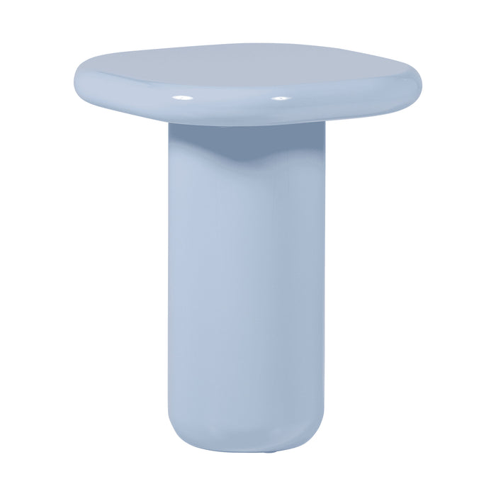WOOOD Ronde Bijzettafel Zava 50 x 50cm - Lichtblauw - Ovaal - ThatLyfeStyle