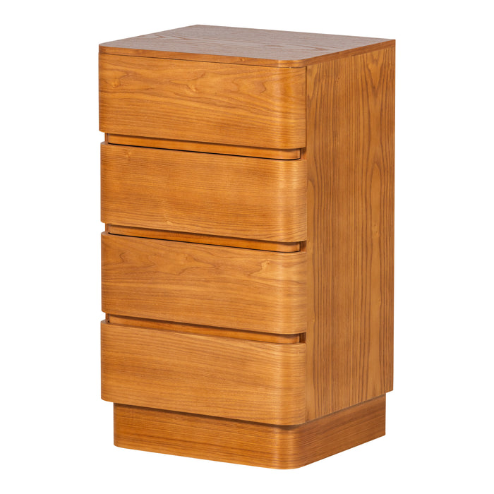 WOOOD Ladekast Fejo MDF, Met 4 lades - Bruin - ThatLyfeStyle