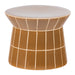 WOOOD Ronde Bijzettafel Plu Keramiek, 38cm - Honinggeel - ThatLyfeStyle