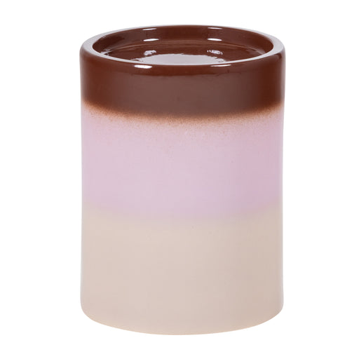 WOOOD Ronde Bijzettafel Ollo Keramiek, 35cm - Roze/Bruin - ThatLyfeStyle