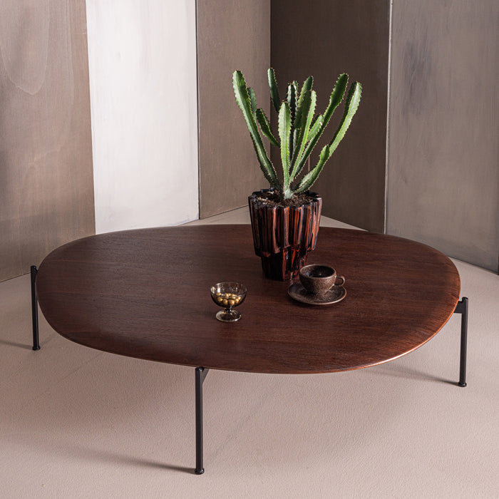 WOOOD Organische Salontafel Kota 121 x 97cm - Bruin