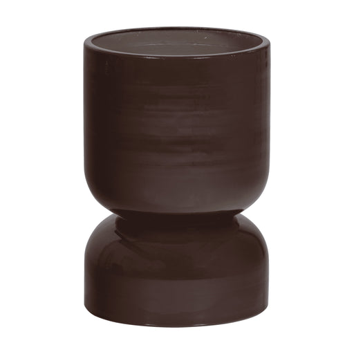 WOOOD Plantenpot Toval Ø28cm - Paars/Bruin - ThatLyfeStyle